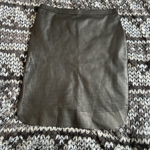 Danier Dresses & Skirts - Perforated Leather Pencil Skirt - Black